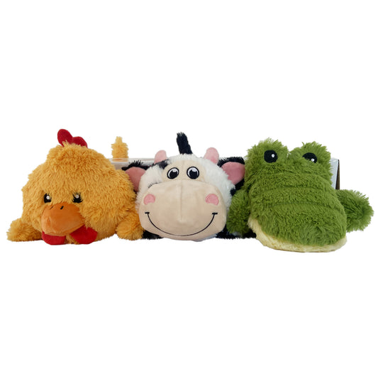 KONG Cozie Play Pack Dog Toys, 3-pack