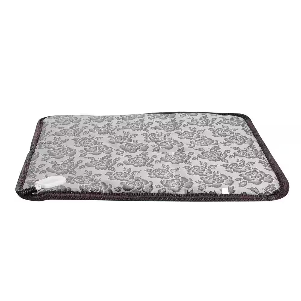 17.7 In. X 17.7 In. Pet Heating Pad Small Dog Cat Bed Electric Heating Mat Waterproof Adjustable Warming Blanket