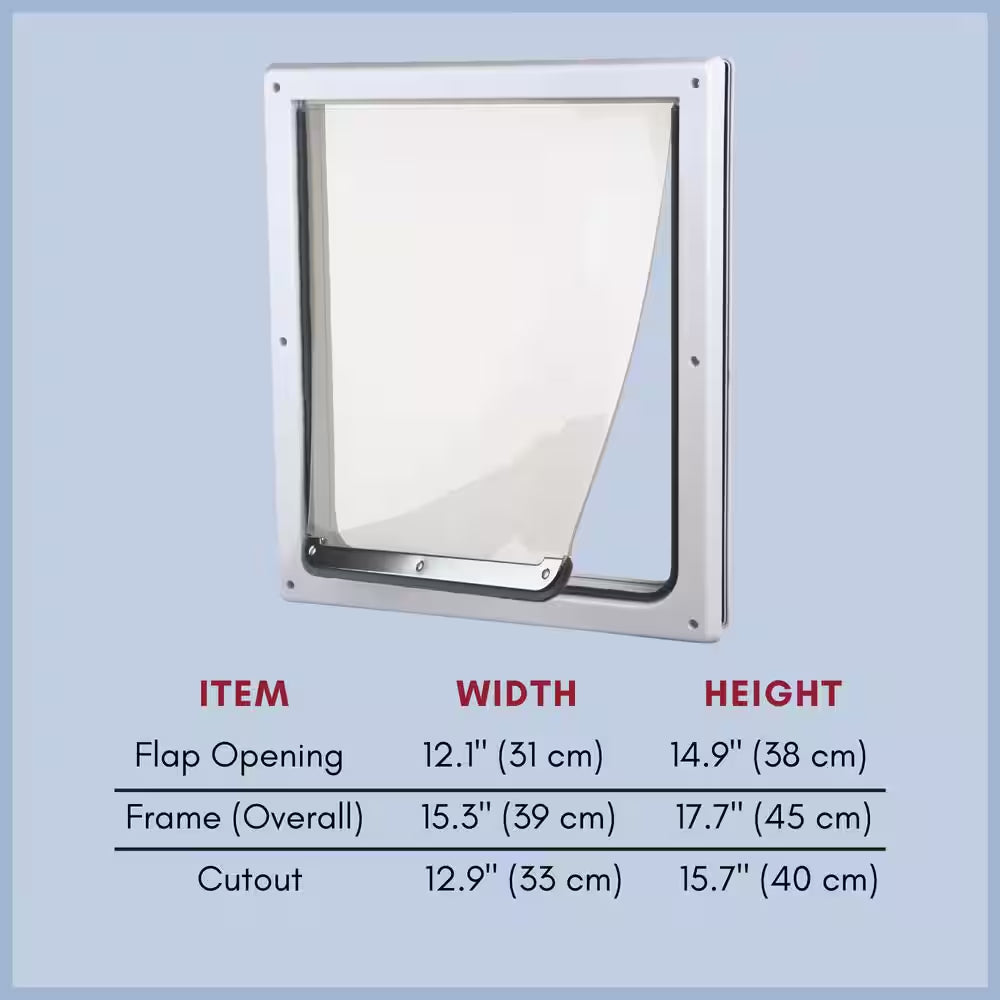 Two-Way Dog Door with Flap for Medium to Extra Large Dogs : 12 X 14.75 In.